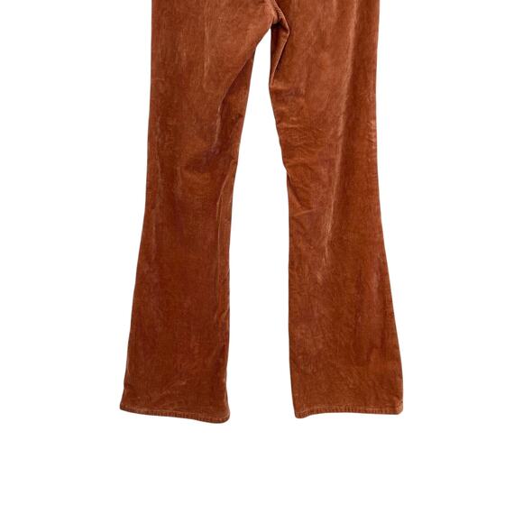 Anthropologie Pilcro The Icon Corduroy Pants Mid-Rise Wide Flared Rust Size 27 - Picture 10 of 15